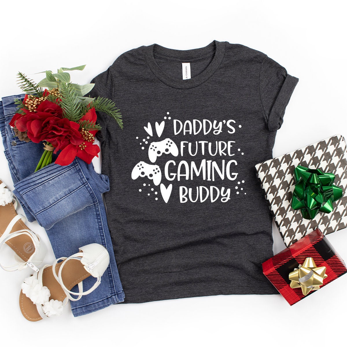 Daddy Gamer T Shirt, And Baby Funny Daddy's Gaming Buddy product image 2