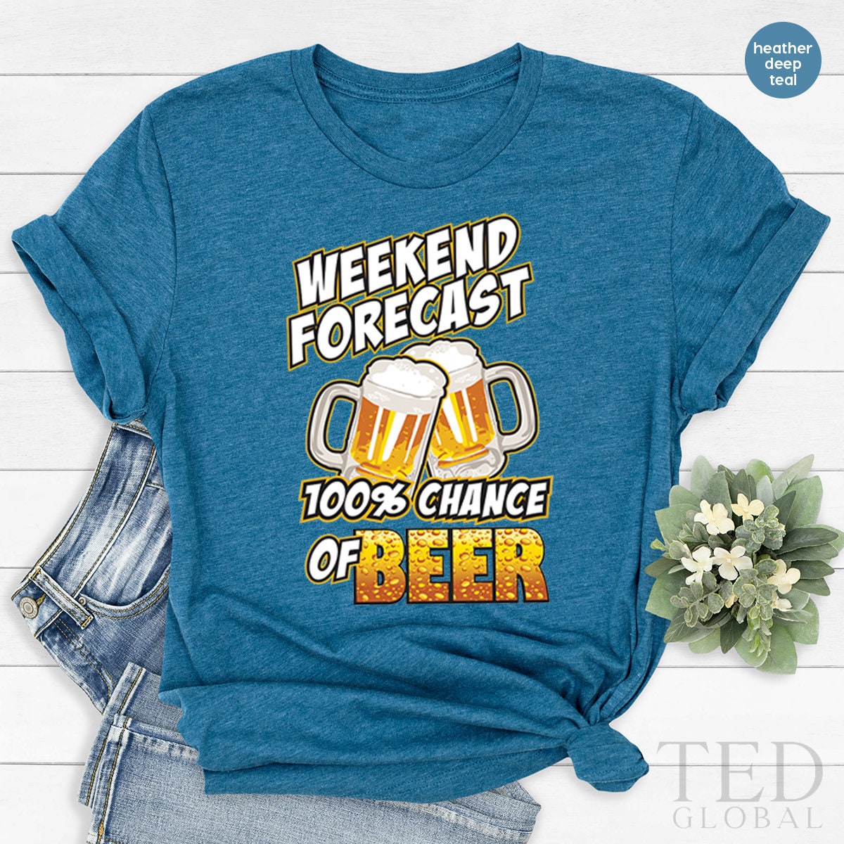 Weekend Shirt,Beer T Shirt,Alcohol Shirt,Weekend Forecast product image 5