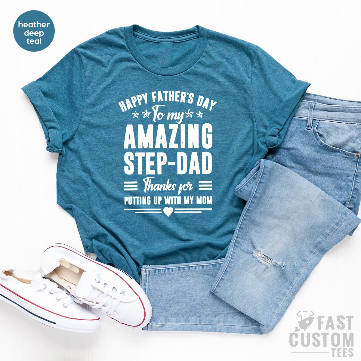 Step Dad T Shirt, Amazing Step-Dad Bonus Gifts, Gift For product image 4