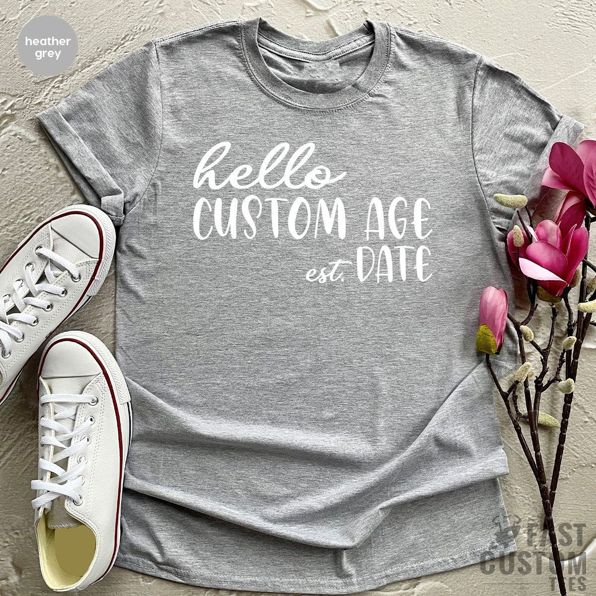 Custom Age Shirt, Birthday Tee, Gift, Party Personalized T product image 5