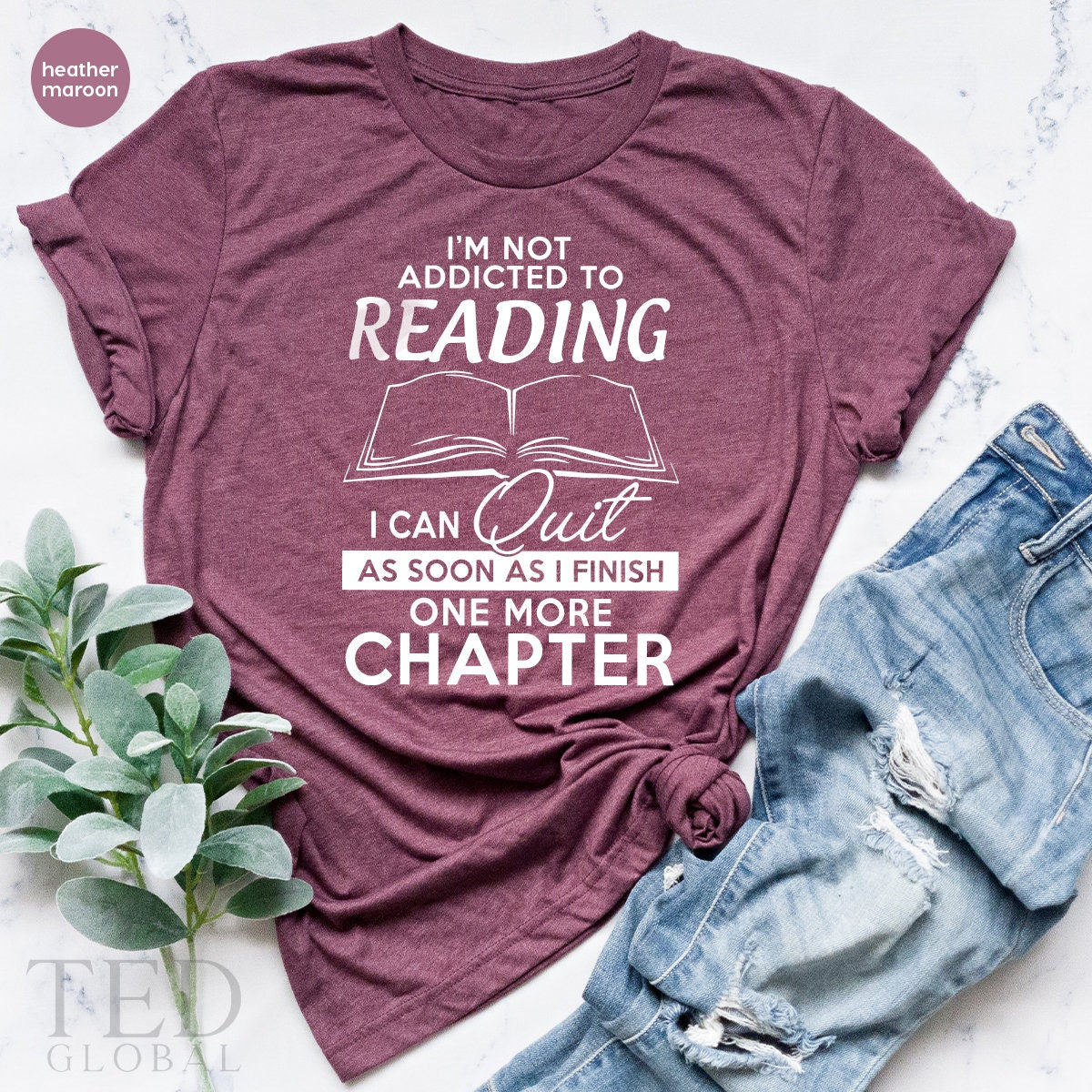 Funny Bookish T-Shirt,Bookworm Tshirt,I'm Not Addicted To product image 5