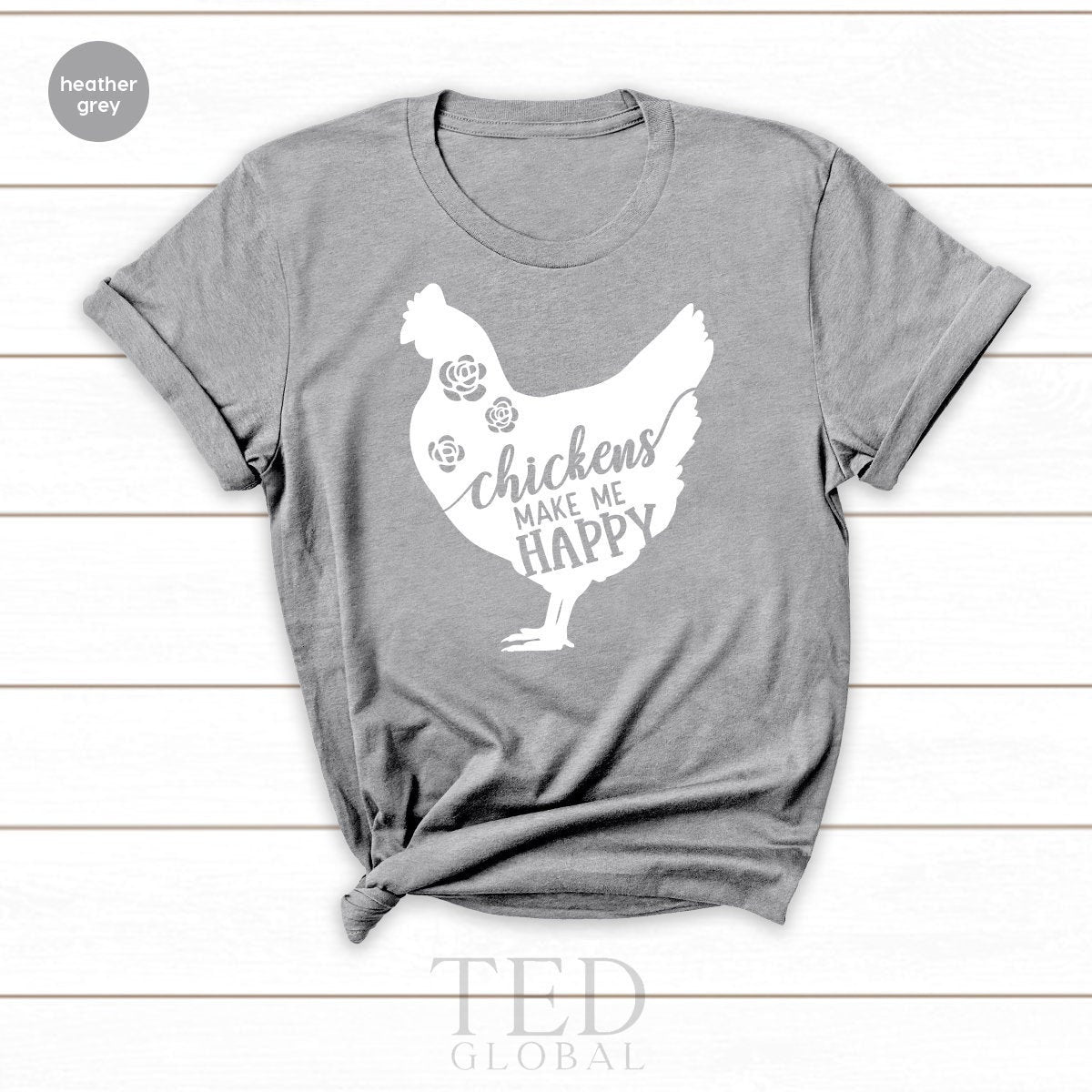 Chicken TShirt, Lover T Shirt, Funny Tee, Floral Make Me product image 2