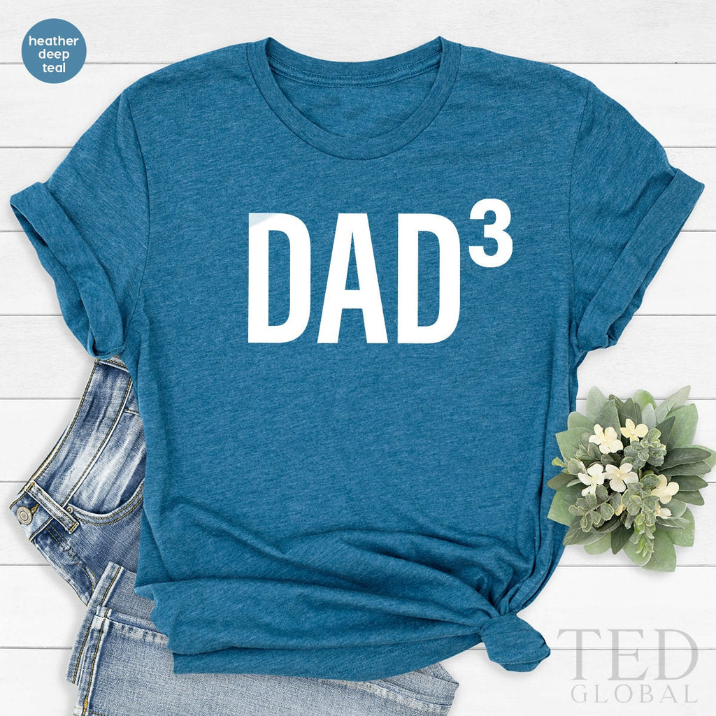Dad Of Three Boys Tee, Cubed Shirt, Dad3 TShirt, Of 3 product image 5