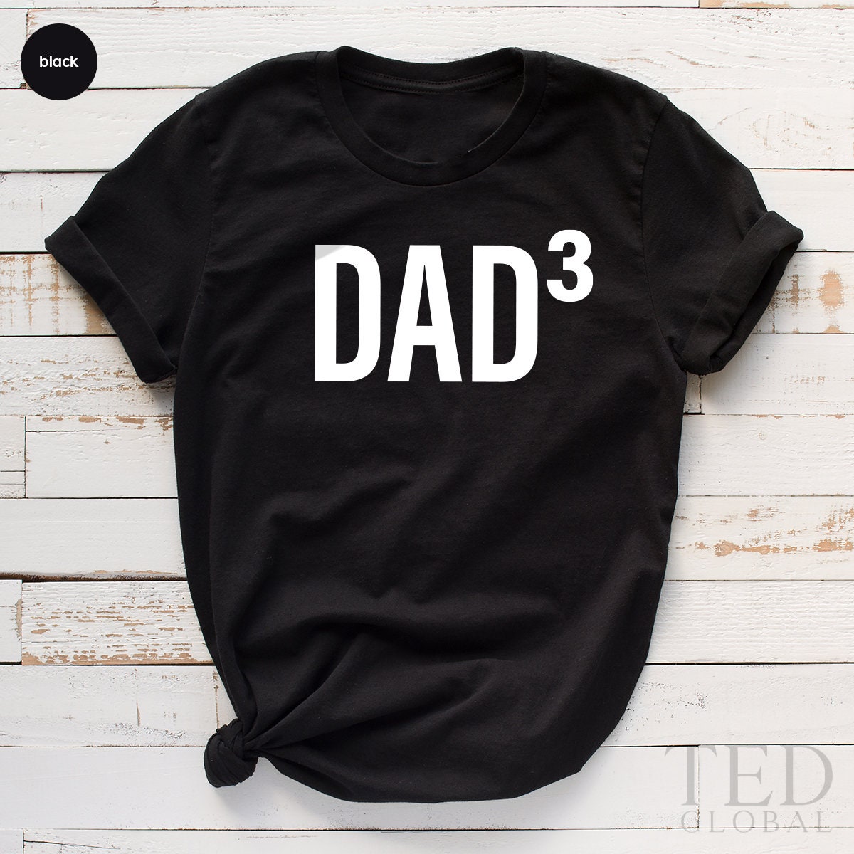 Dad Of Three Boys Tee, Cubed Shirt, Dad3 TShirt, Of 3 product image 1