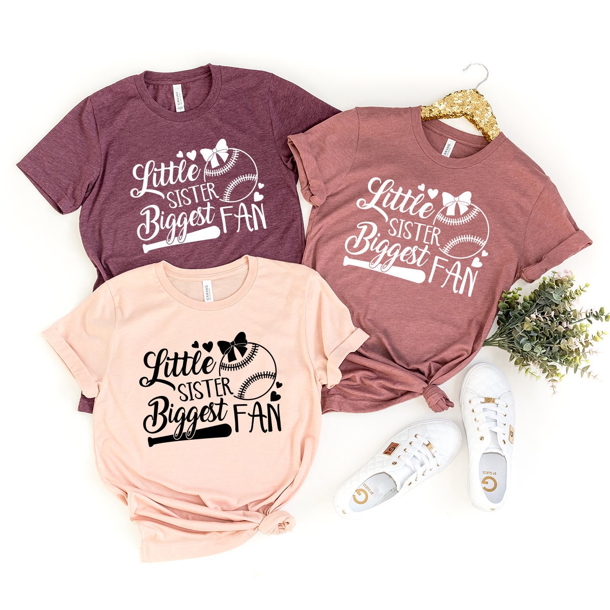 Baseball Sister Shirt, Little Sister's Biggest Fan Tee product image 1