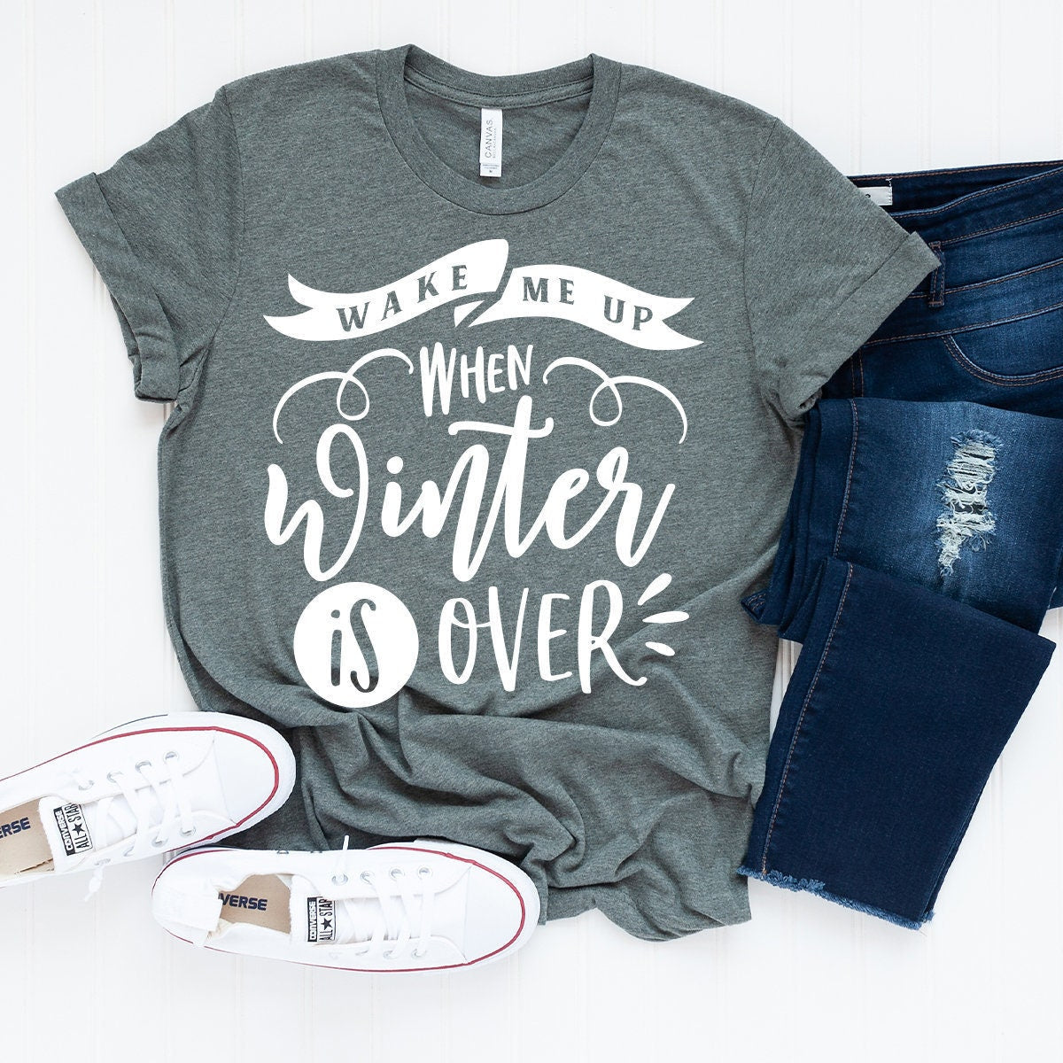 Wake Me Up When Winter Is Over T-Shirt, Hater Funny product image 2