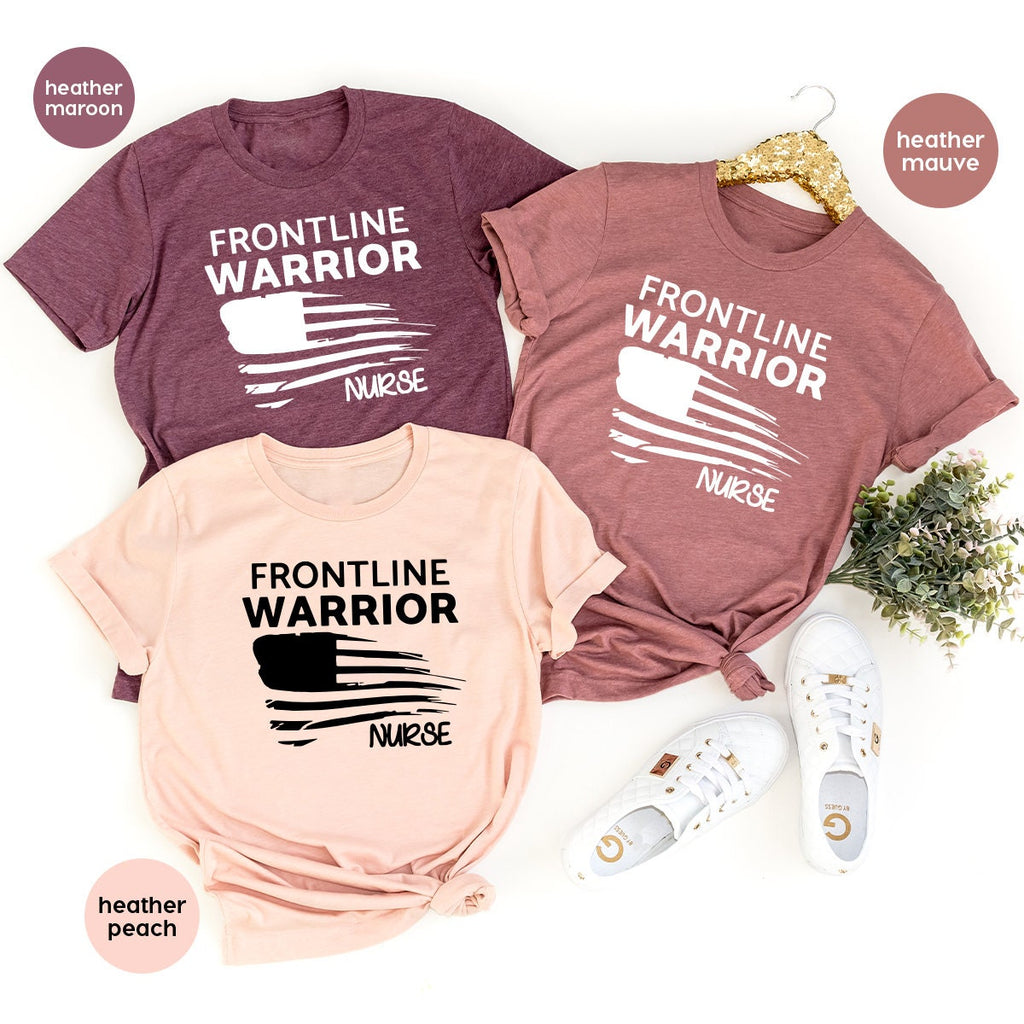 Frontline Warrior Nurses Shirt, Shirts, Gift, Front Line product image 3