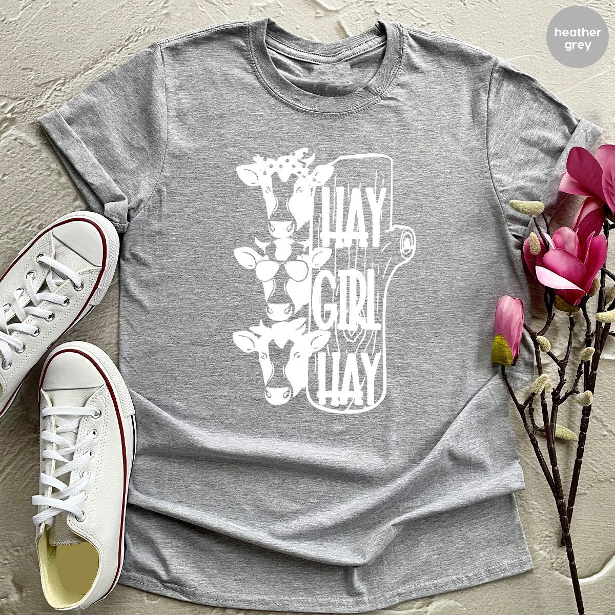 Funny Heifer T Shirt, Cow Bandana T Hay Girl Farmer Crazy T product image 3
