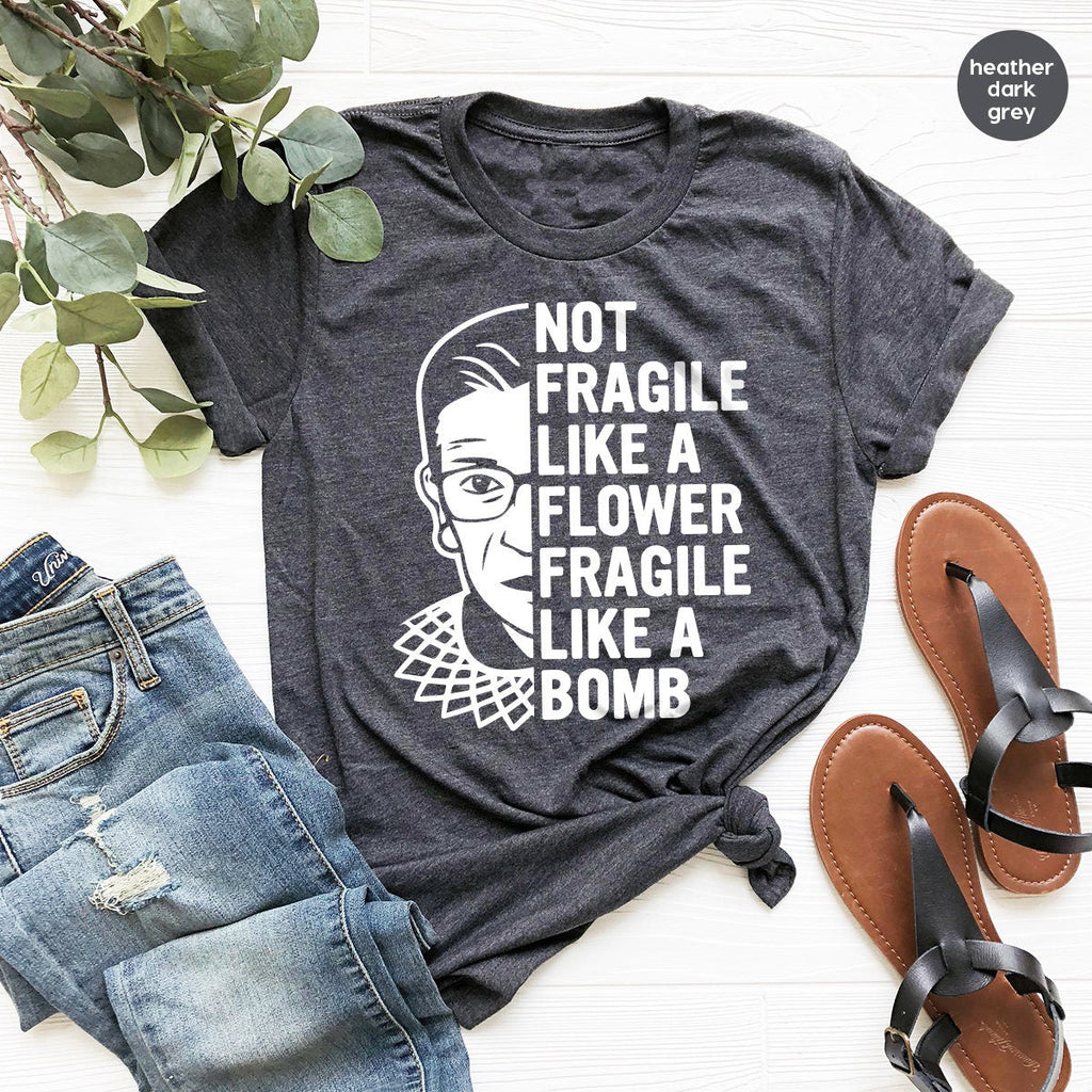 Women Activist Shirt, RGB T Feminist Not Fragile Like A product image 3