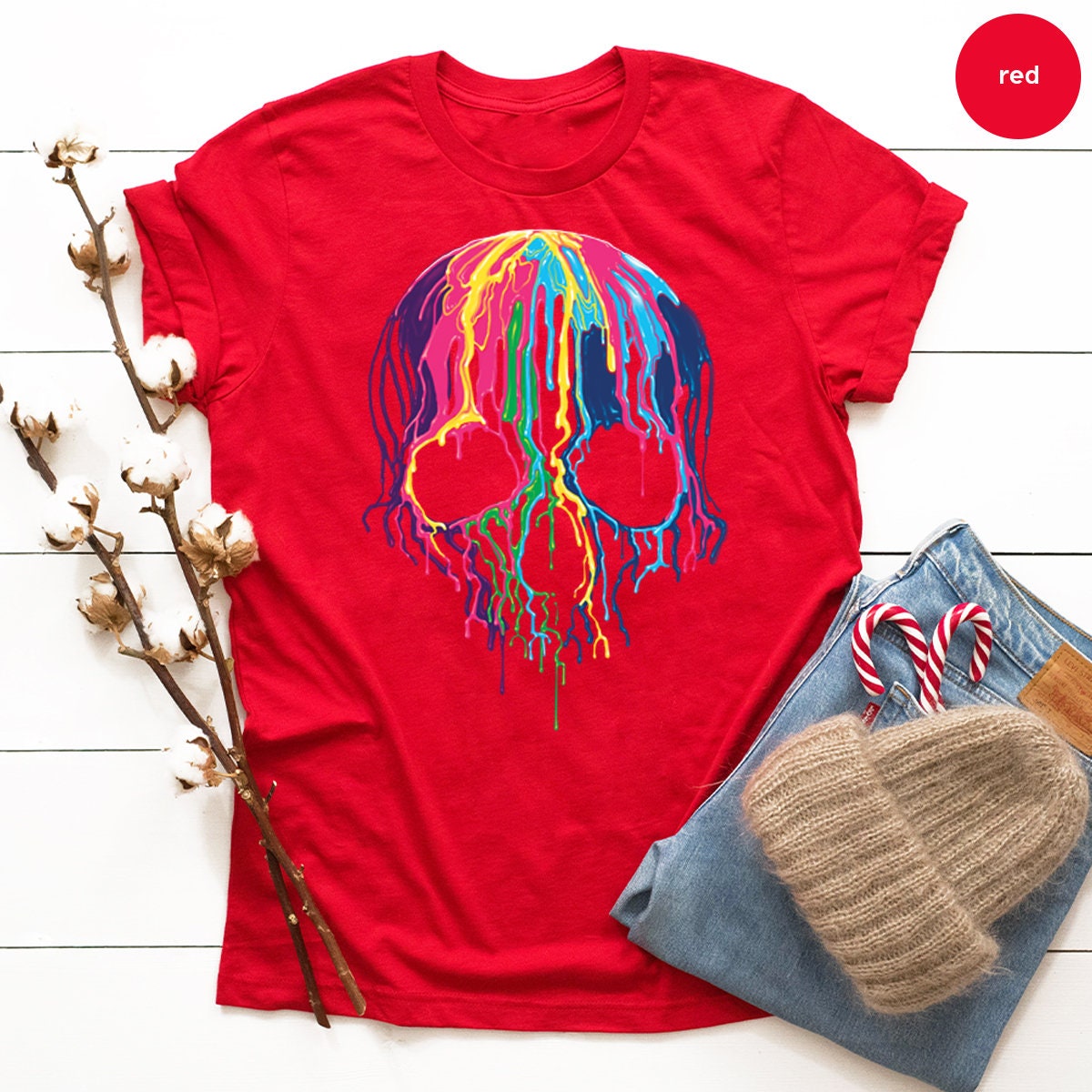 Goth Shirt,Skeleton T Shirt,Skulls Clothing,Trendy Shirt product image 4