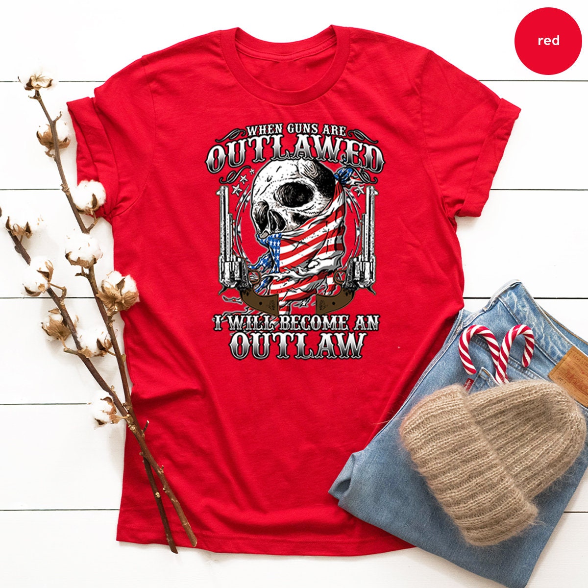 Gun T Shirt,When Is Outlawed I Will Become An Shirt,Shirt product image 3