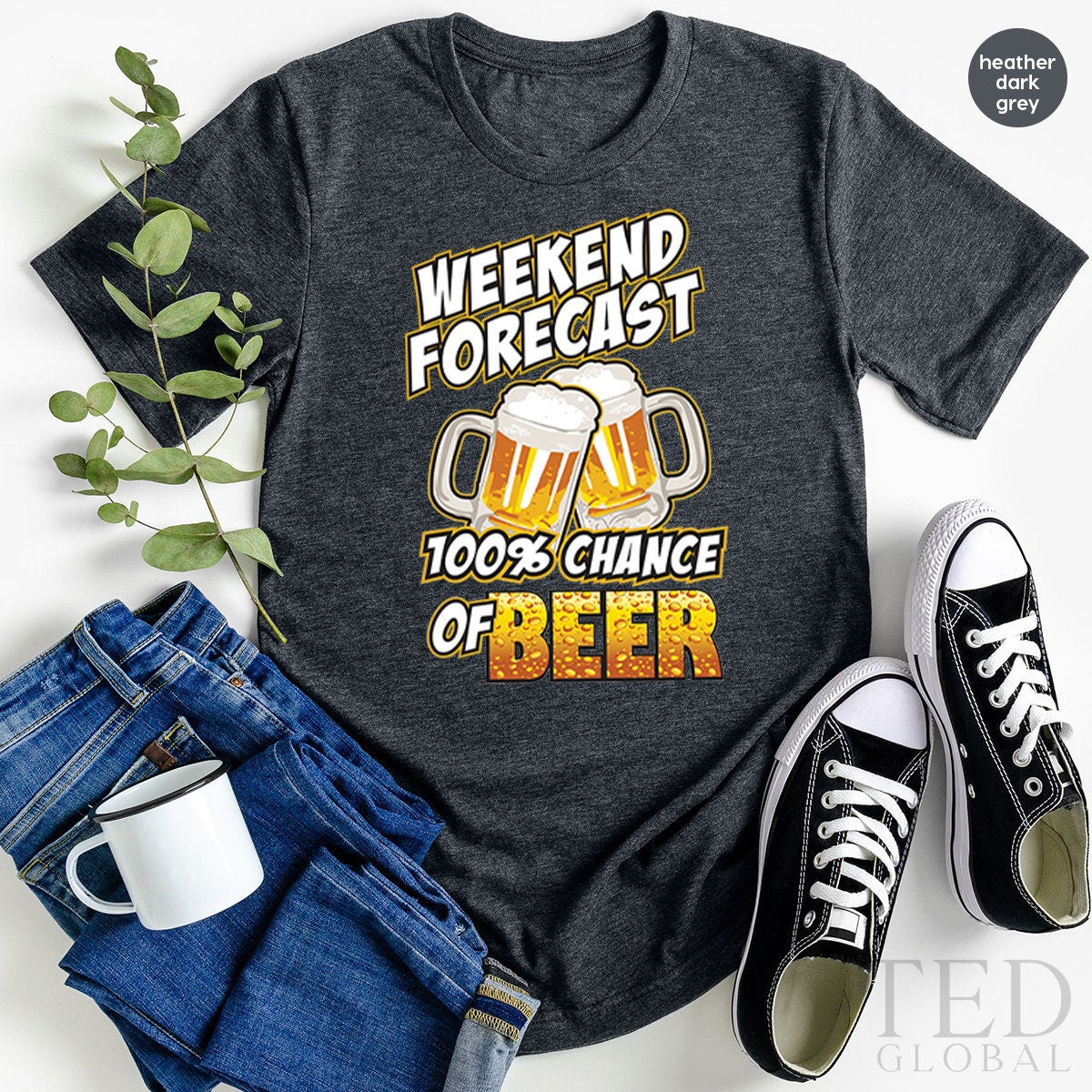 Weekend Shirt,Beer T Shirt,Alcohol Shirt,Weekend Forecast product image 1
