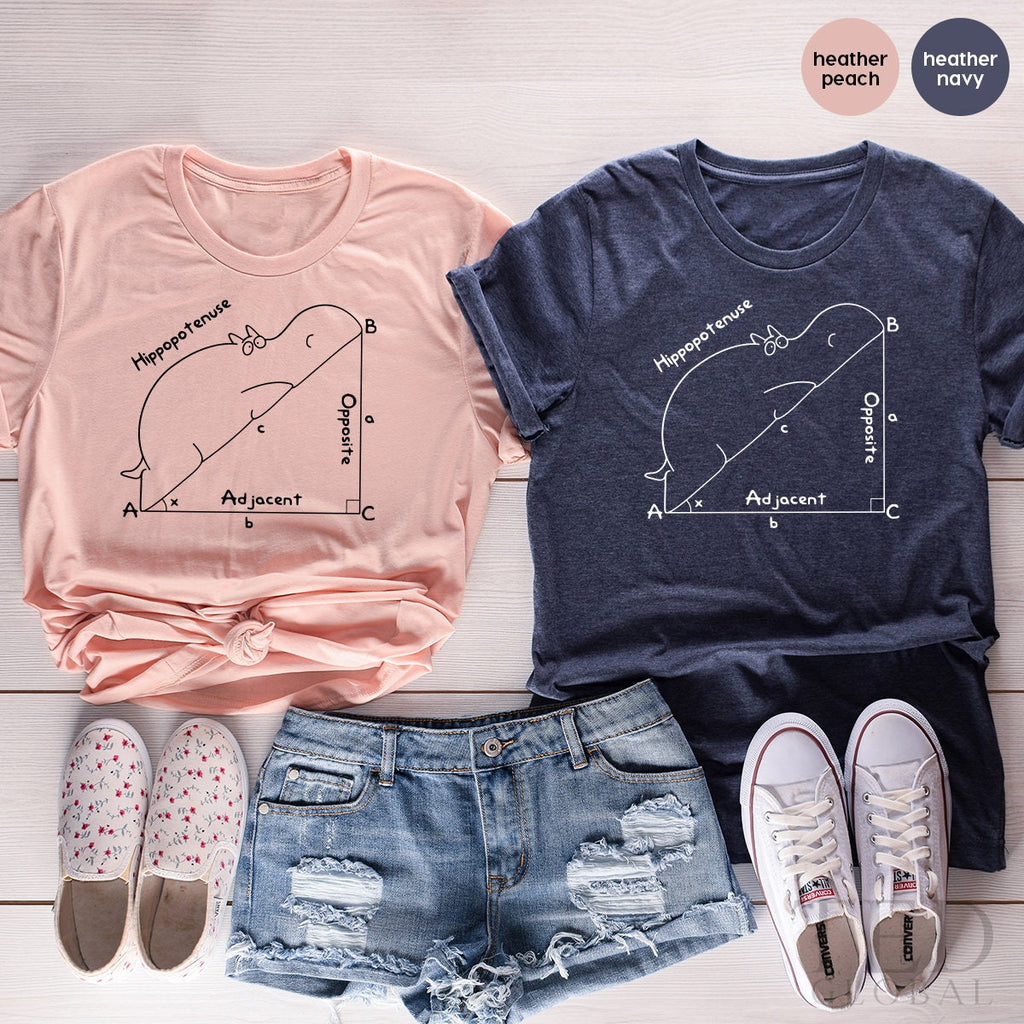 Funny Math T Shirt, Hippopotenuse T Teachers TShirt product image 3