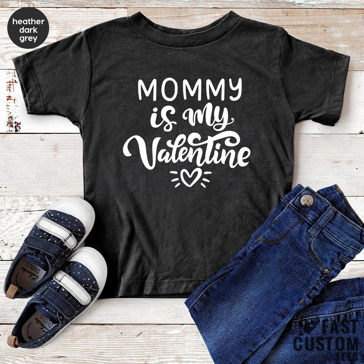 Funny Valentines Day Shirt, Mommy Is My Valentine For product image 2