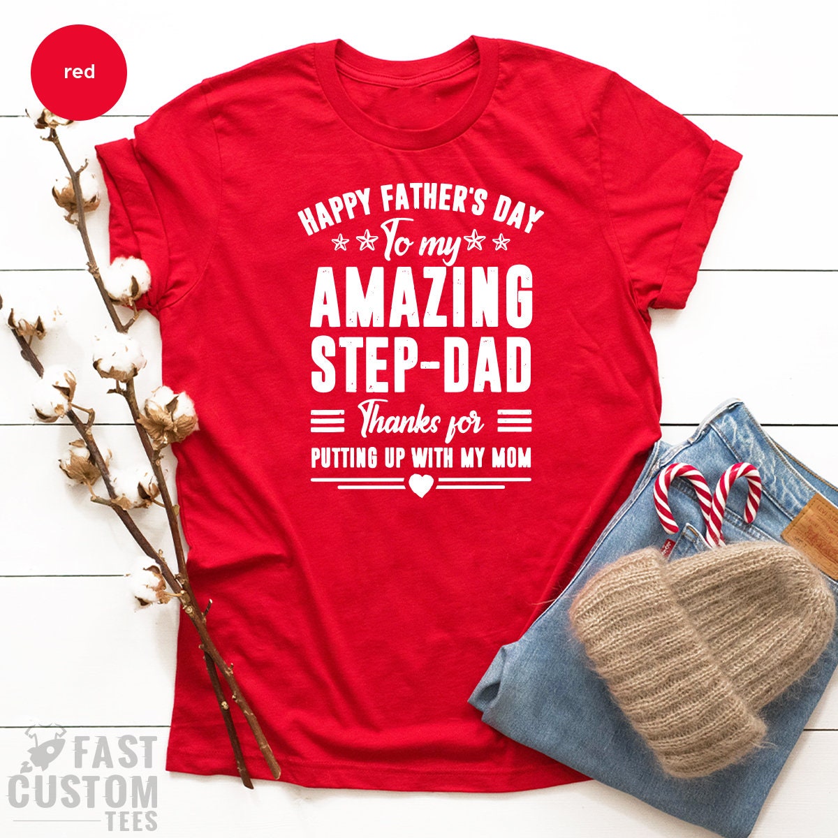 Step Dad T Shirt, Amazing Step-Dad Bonus Gifts, Gift For product image 2