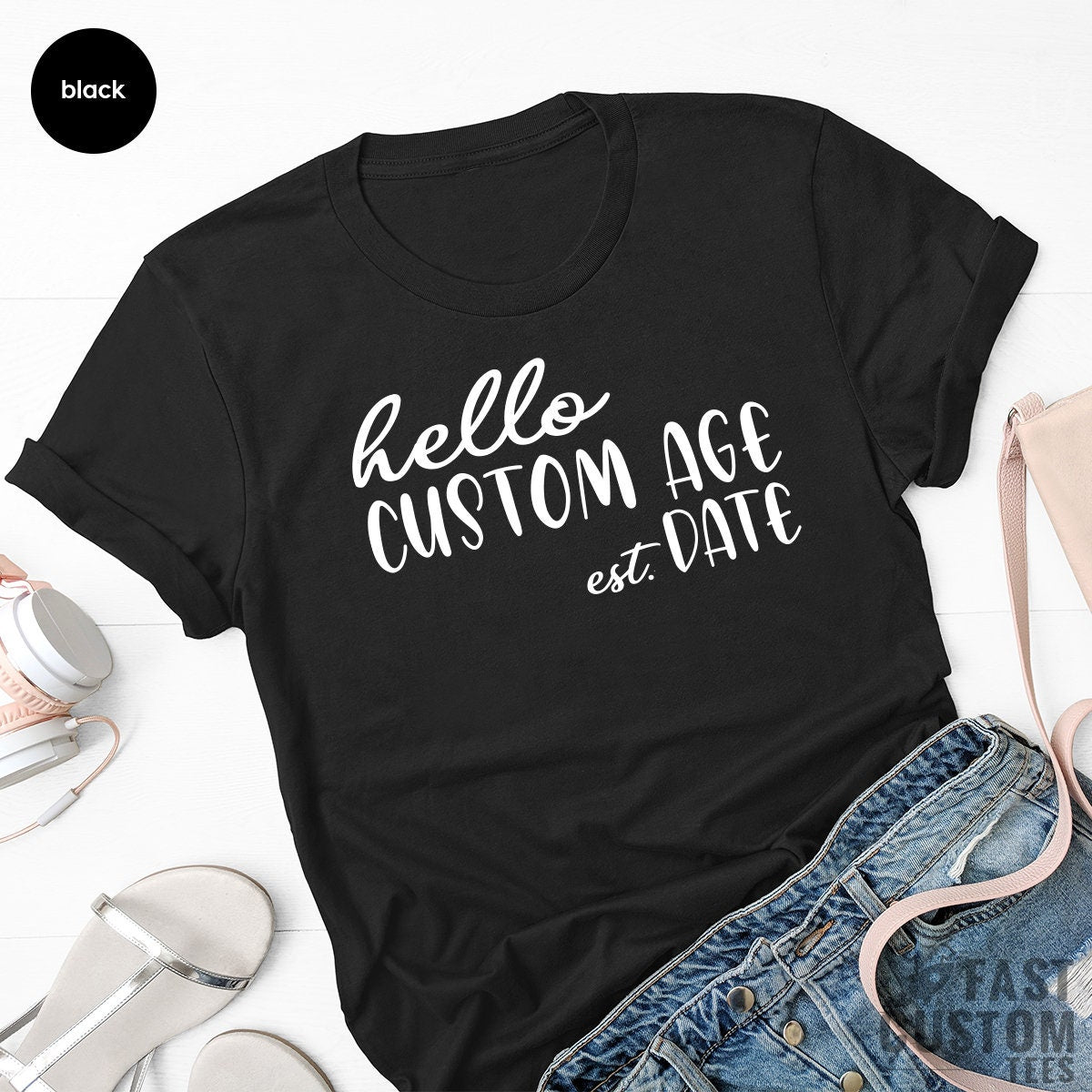 Custom Age Shirt, Birthday Tee, Gift, Party Personalized T product image 4
