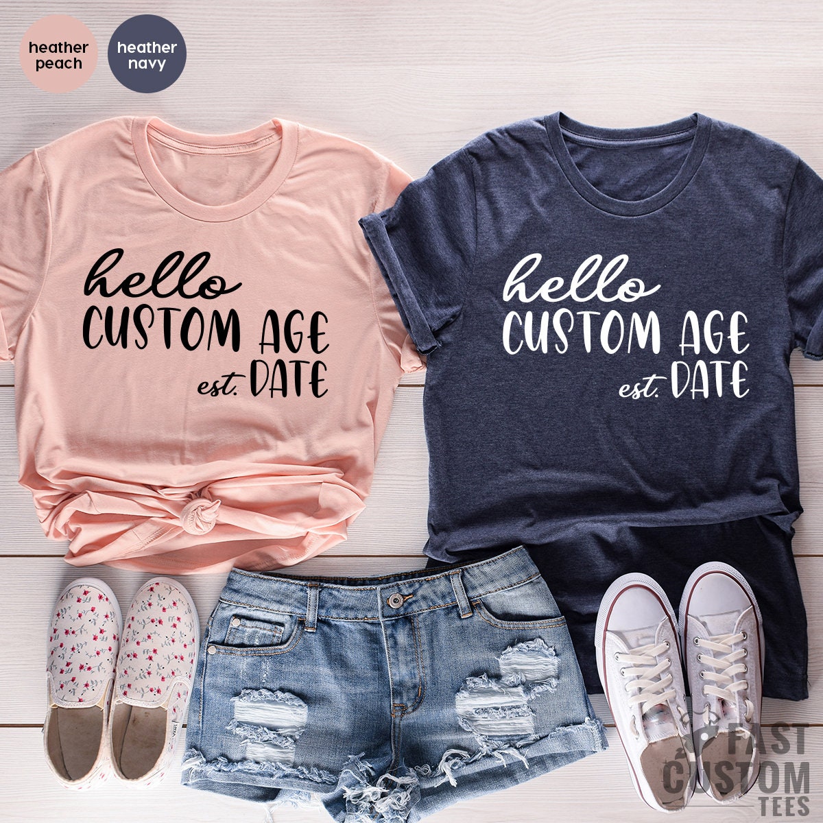 Custom Age Shirt, Birthday Tee, Gift, Party Personalized T product image 3