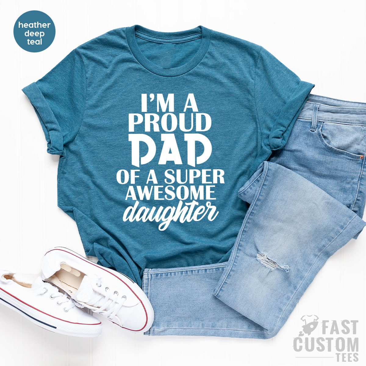 Best Father Shirt, I'm Proud Dad Of A Super Awesome product image 5