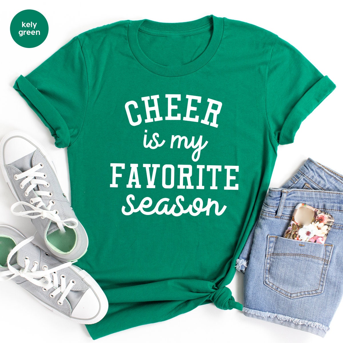 Cheer Is My Favorite Season Shirt, Cheerleader TShirt product image 4