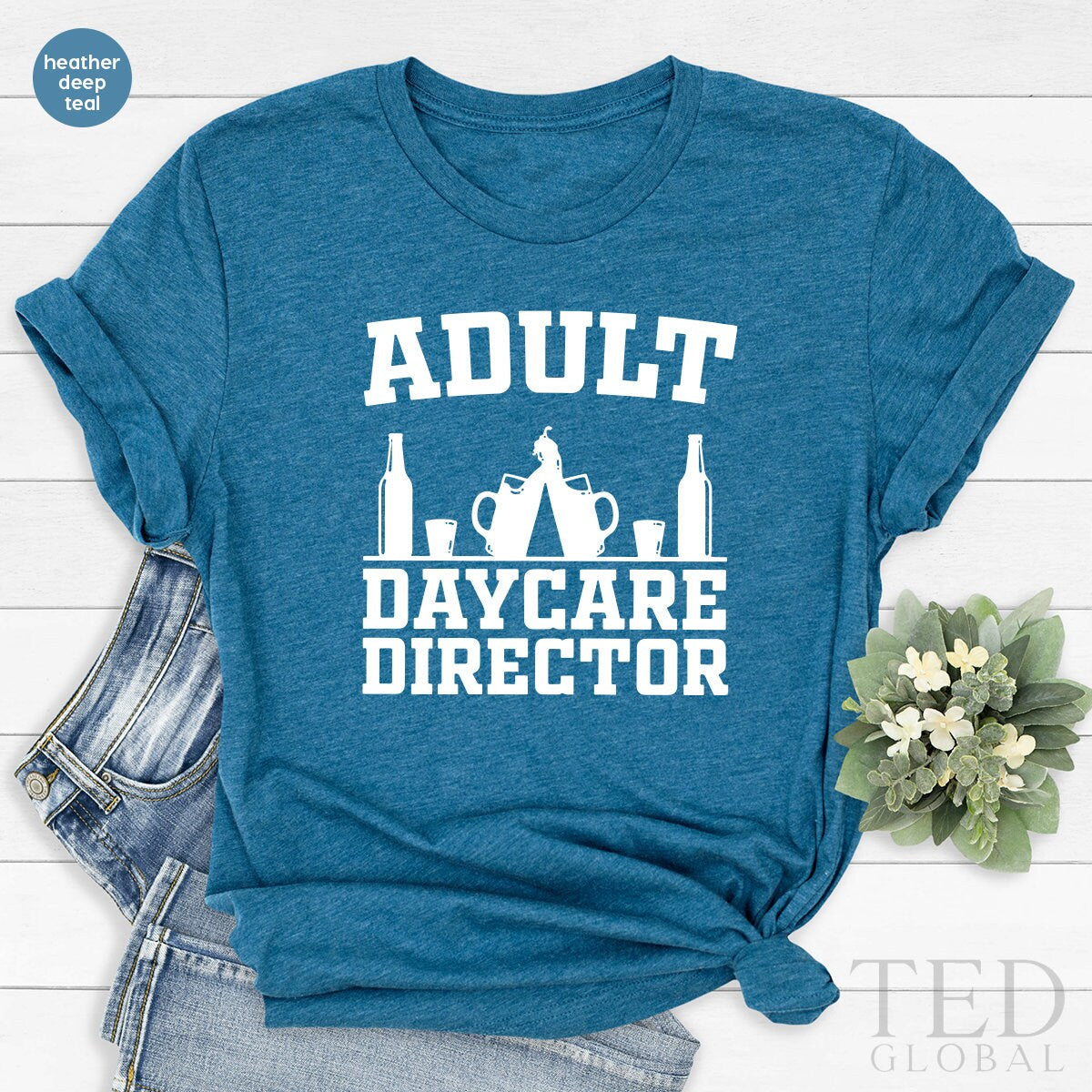 Bartending Drinking Shirt, Day Drink T Adult Daycare product image 4