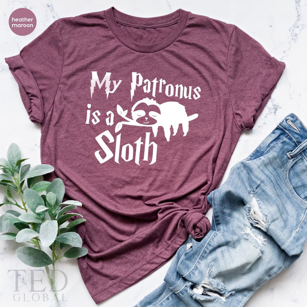 Funny Sloth Tshirt, Lover Shirt, Potter My Patronus Is Lazy product image 5