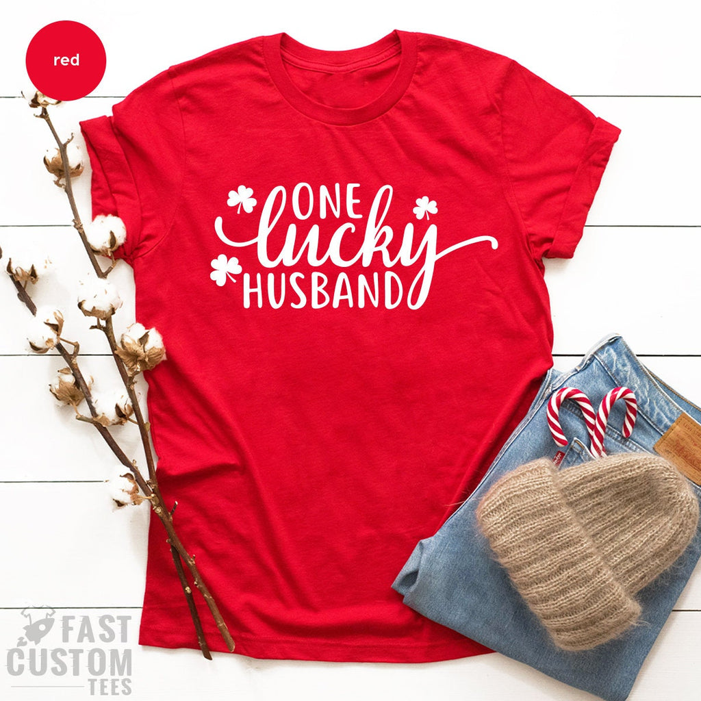 One Lucky Husband Shirt, Father's Day Valentine's Best product image 3