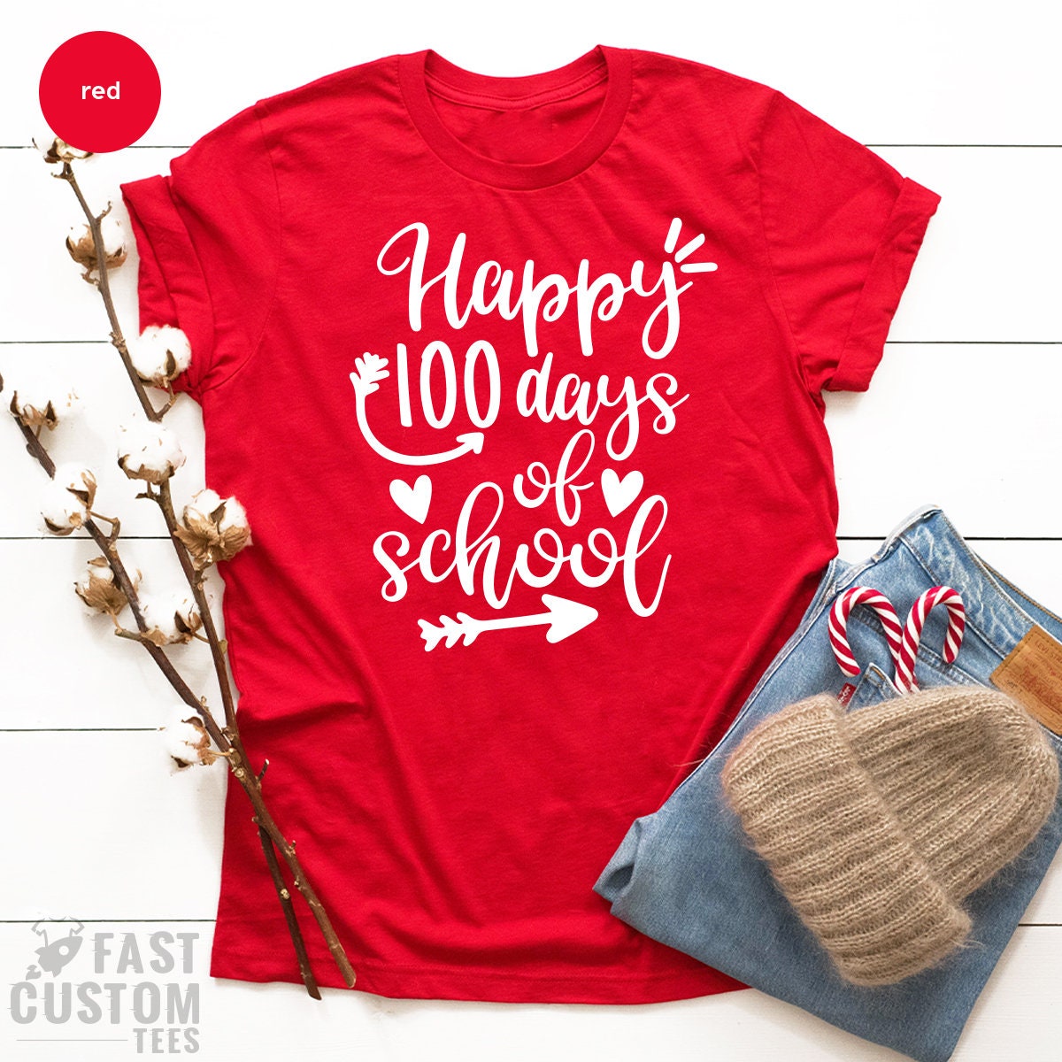 Teacher T Shirt, Happy 100 Days Of School Back To TShirt product image 2