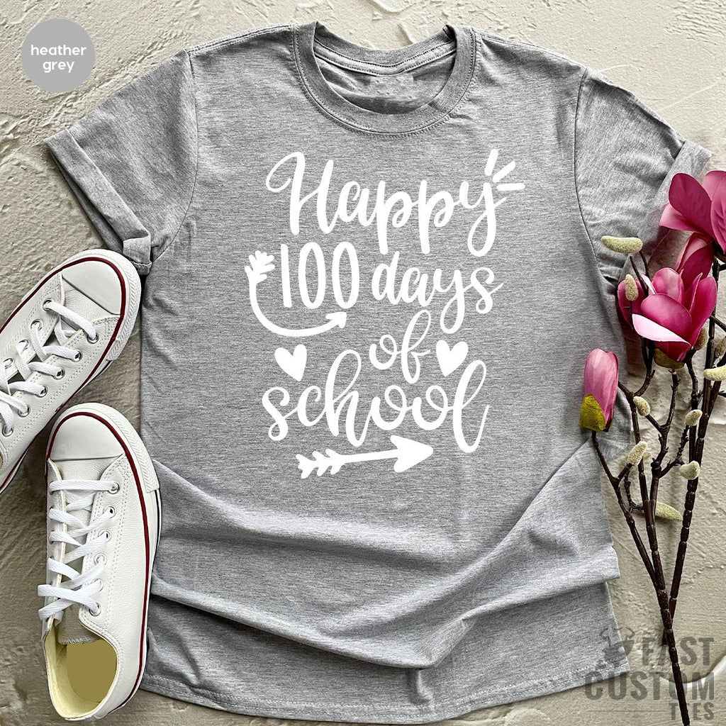 Teacher T Shirt, Happy 100 Days Of School Back To TShirt product image 4