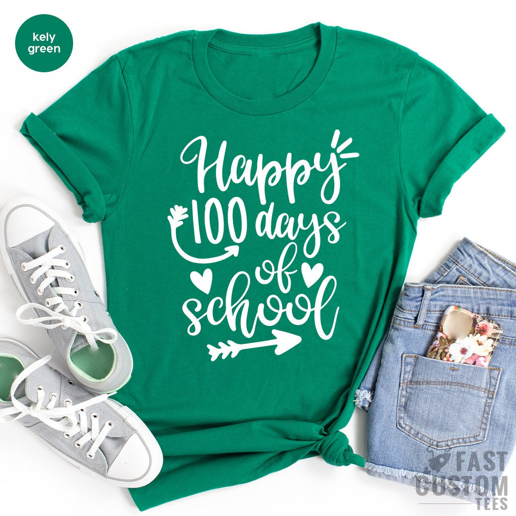 Teacher T Shirt, Happy 100 Days Of School Back To TShirt product image 3