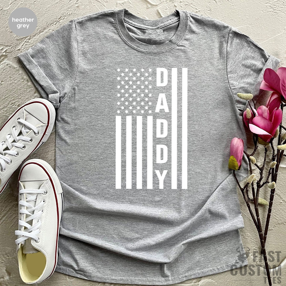 USA Dad T Shirt, American Flag Father Patriotic Tee product image 4