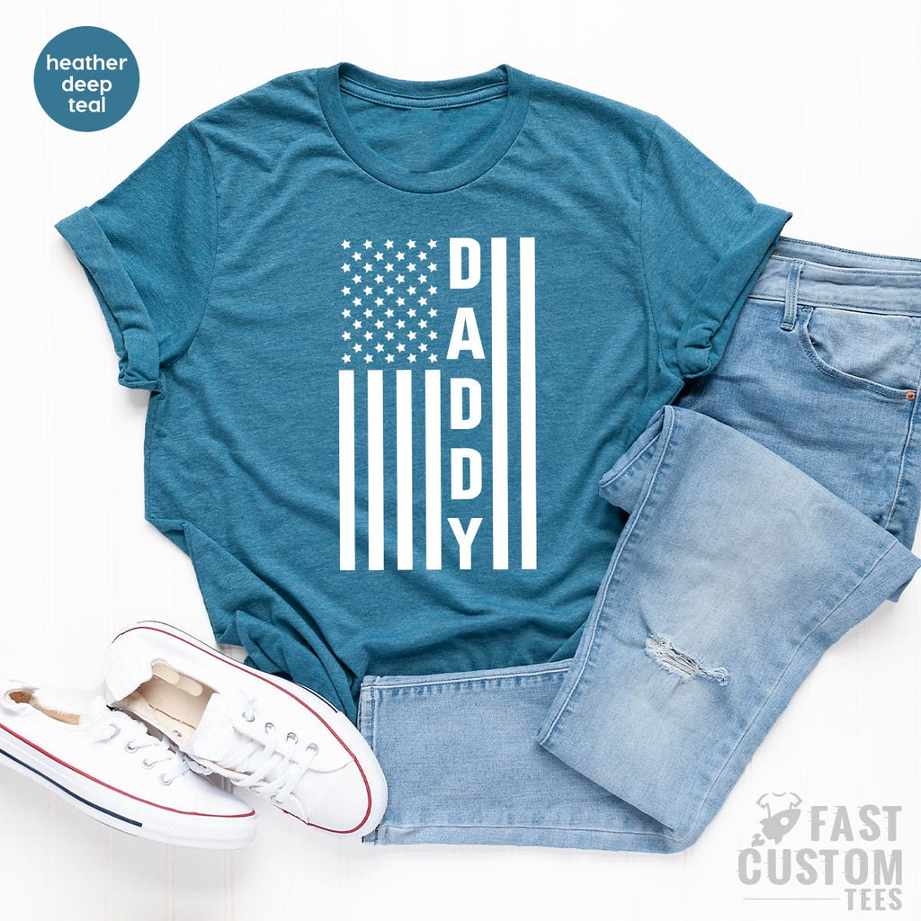 USA Dad T Shirt, American Flag Father Patriotic Tee product image 5