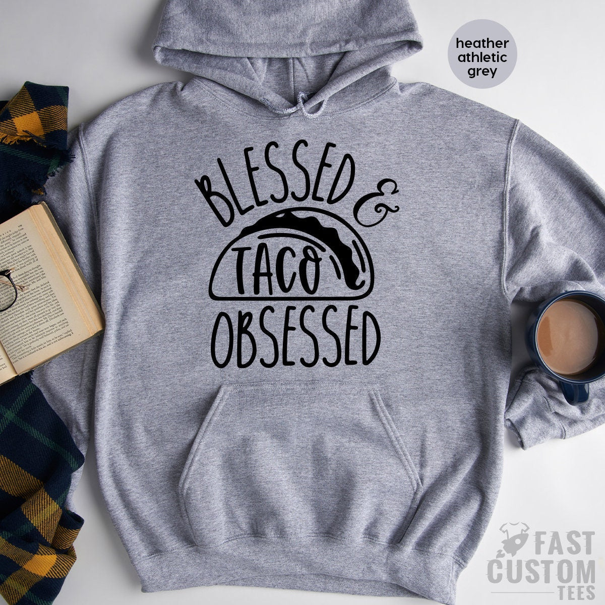 Tacos T Shirt, Lover Tshirt, Blessed Taco Obsessed, Funny product image 3