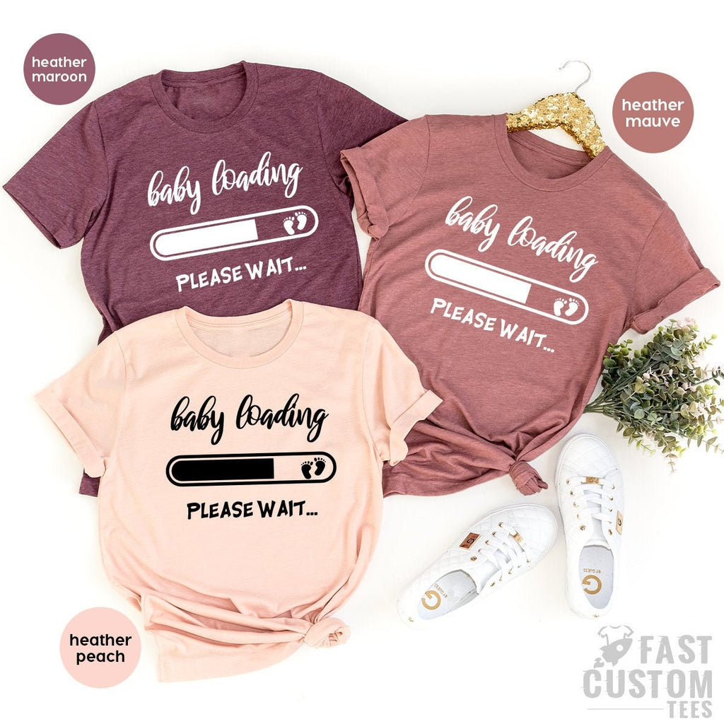 Funny Pregnant Shirt, Baby Loading TShirt, Pregnancy Gift product image 1