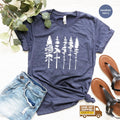 Pine Tree Shirt, T Camping Hiking Adventure Shirts, Nature product image 1