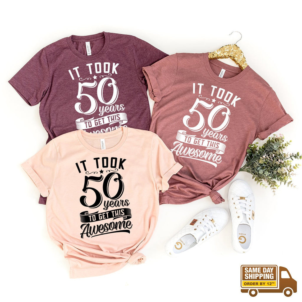 Funny Birthday Tshirt, Gift For 50 Old, 50th Shirt, Party product image 1