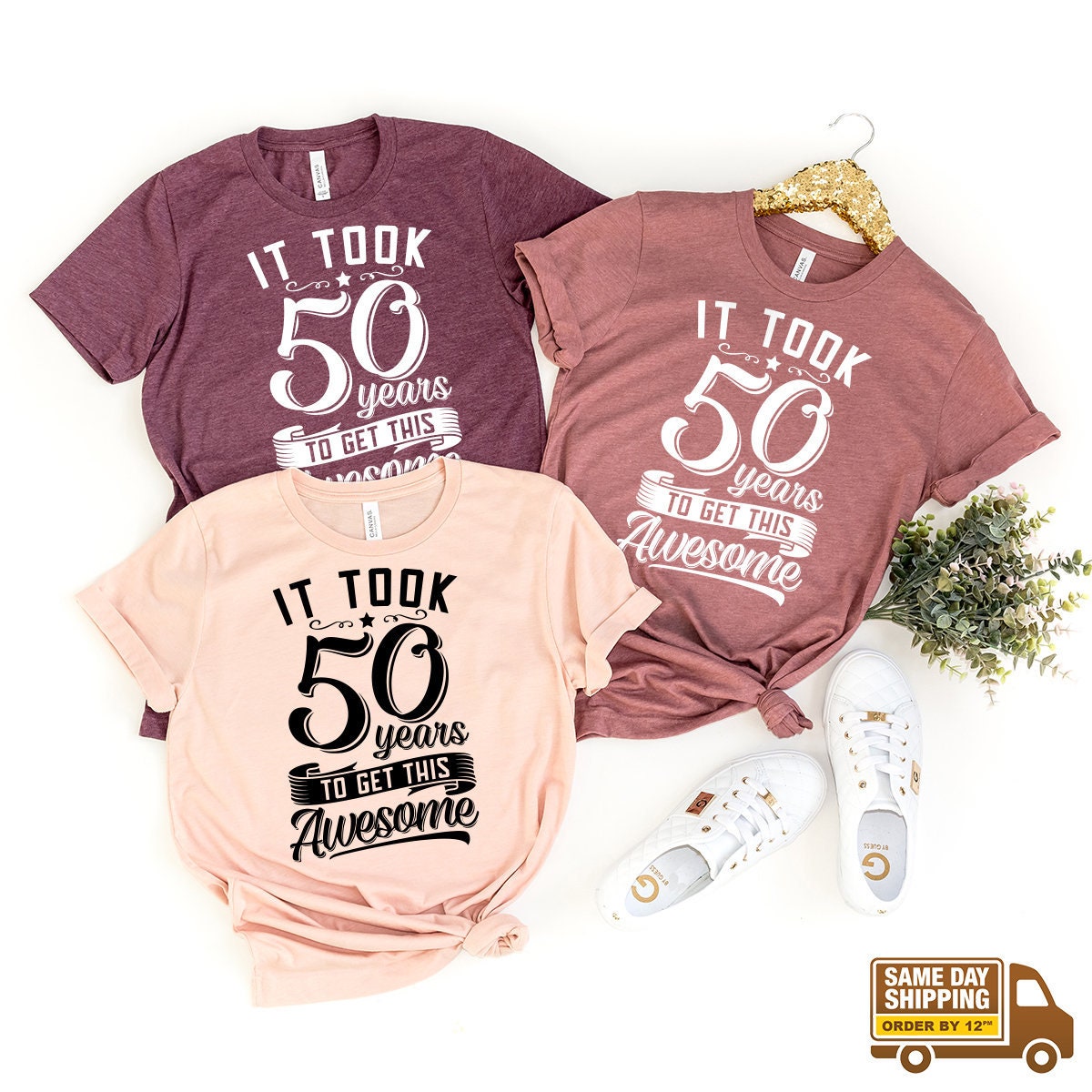 Funny Birthday Tshirt, Gift For 50 Old, 50th Shirt, Party product image 1