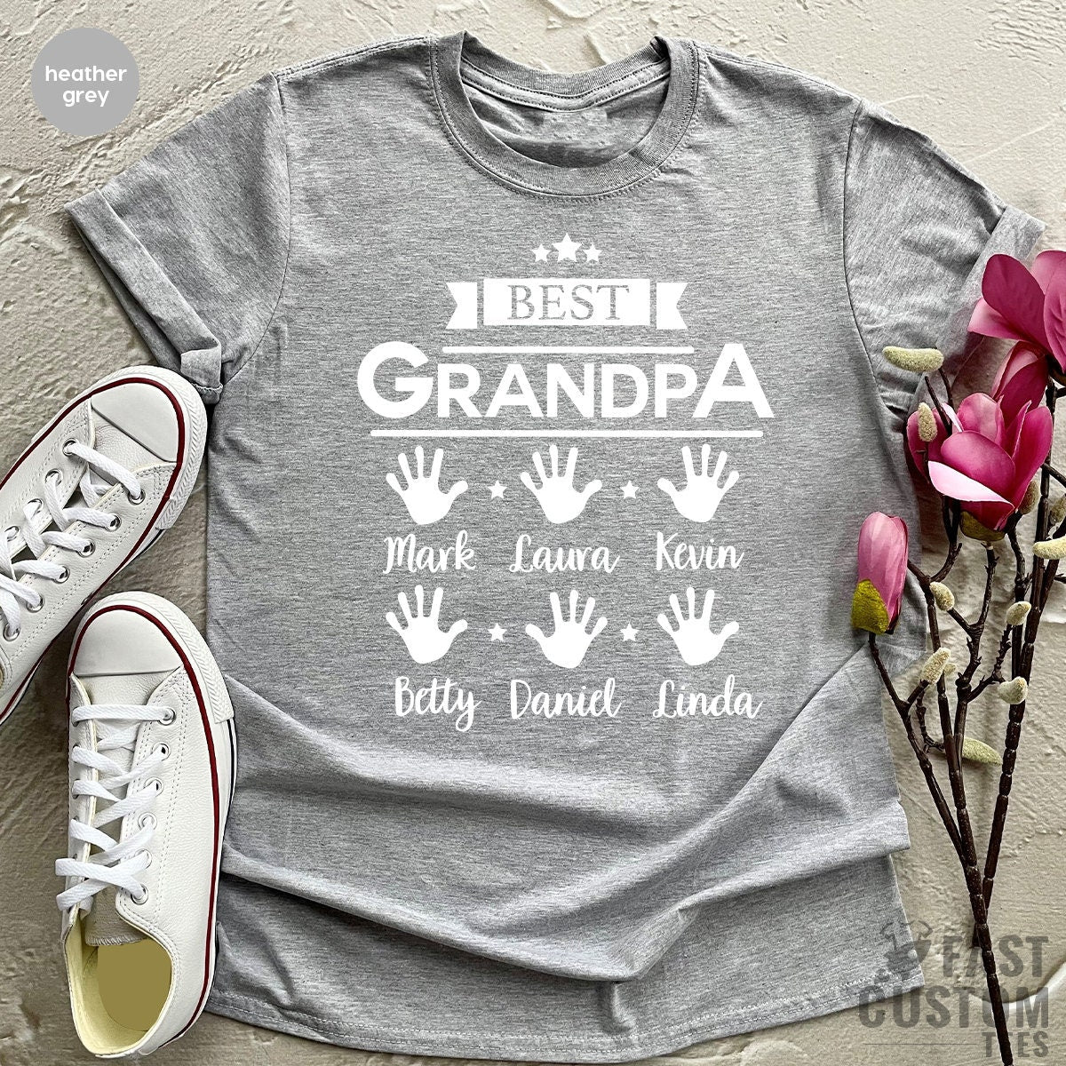 Best Grandpa Shirt, Custom Name T Personalized T-Shirt product image 2