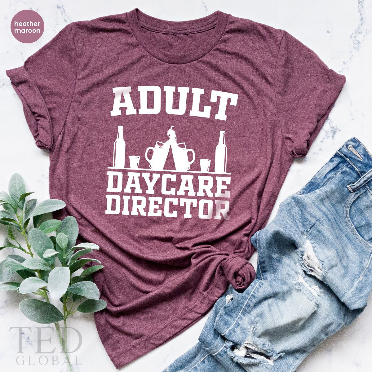 Bartending Drinking Shirt, Day Drink T Adult Daycare product image 5