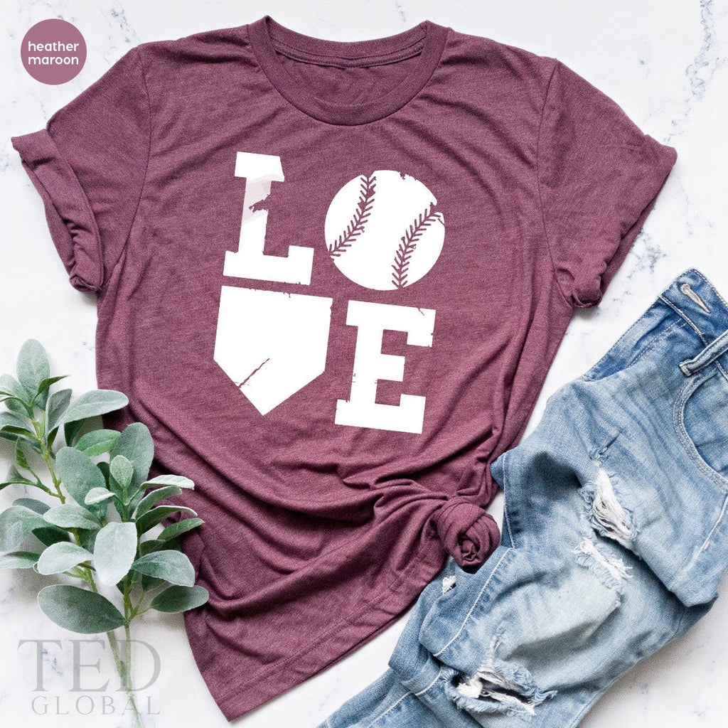 Baseball Sports T-Shirt, Sport Lovers Tee, Mom Gift, Love product image 3