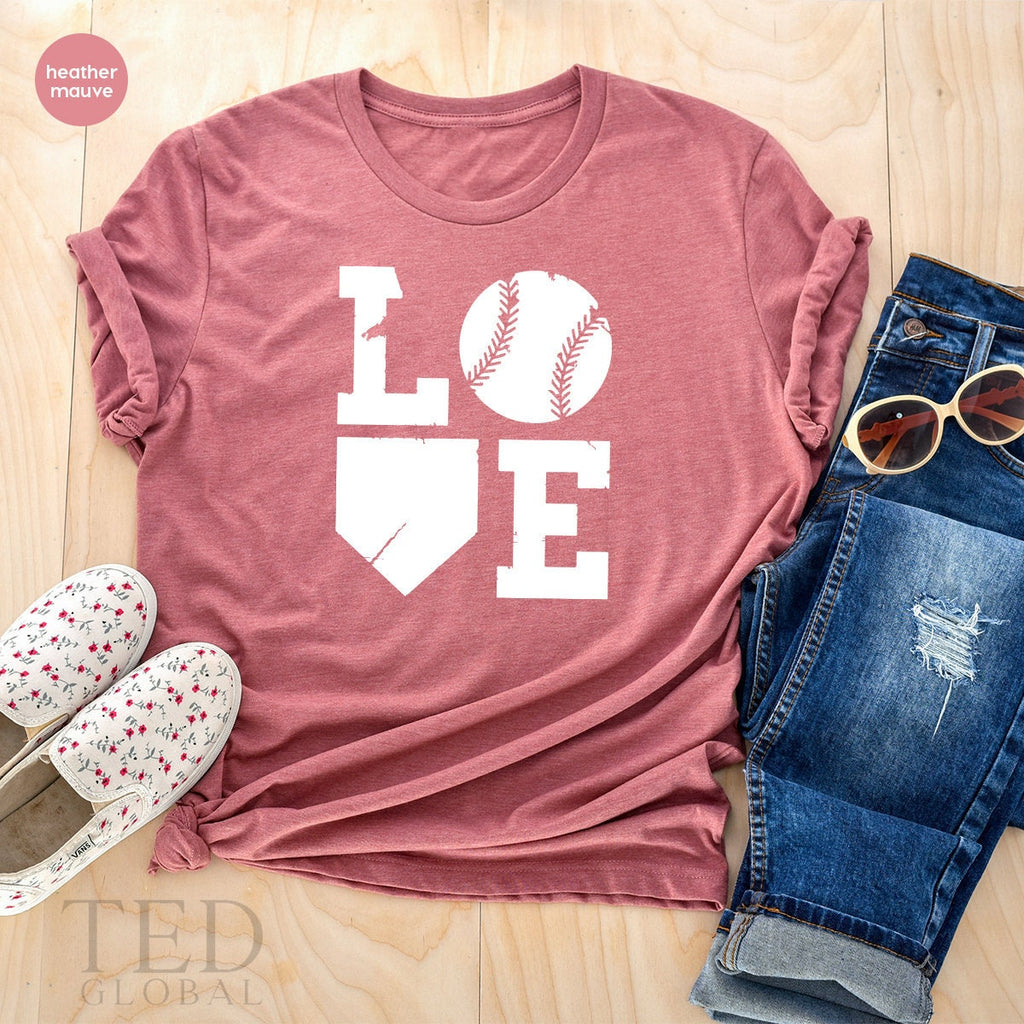 Baseball Sports T-Shirt, Sport Lovers Tee, Mom Gift, Love product image 4