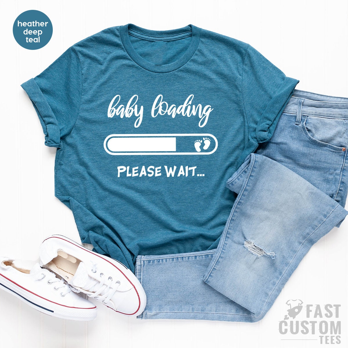 Funny Pregnant Shirt, Baby Loading TShirt, Pregnancy Gift product image 3