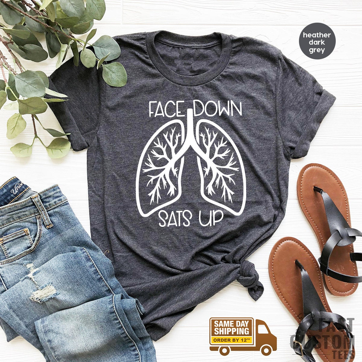 Healthcare Worker Shirt, Face Down Sats Up TShirt, Nursing product image 1