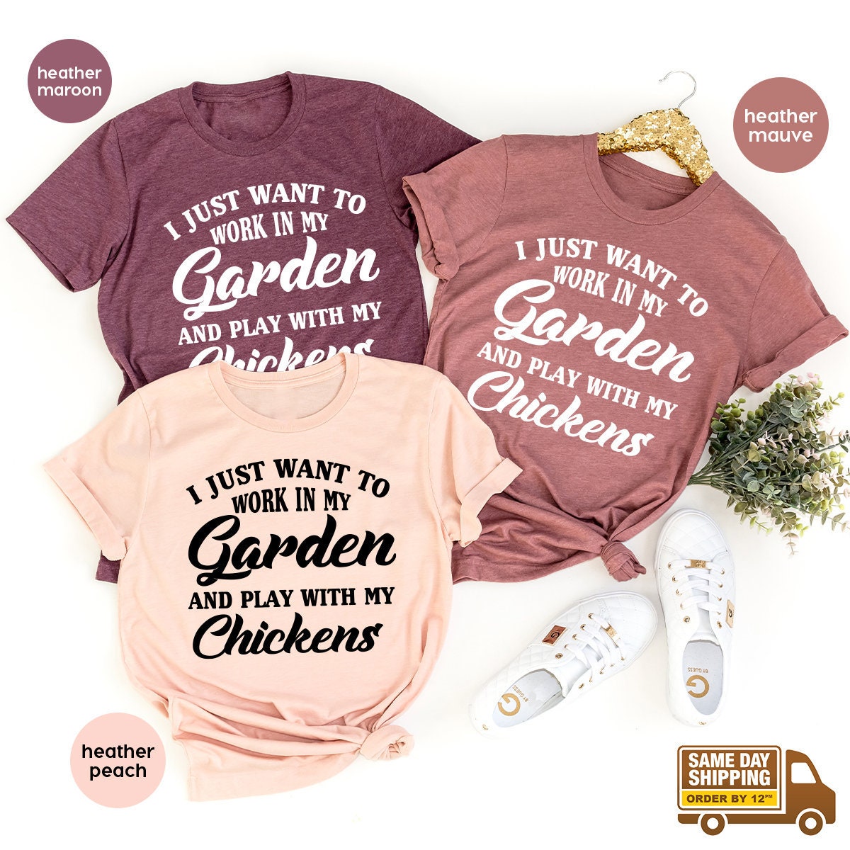 Gardening Shirt, Moms Life Plants I Just Want To Work My product image 1