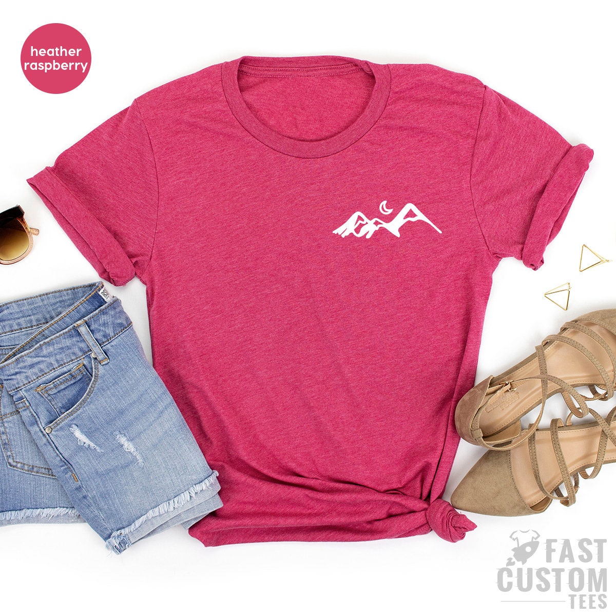 Mountains TShirt, Hiking Shirt, Camping T Pocket Mountain T product image 4