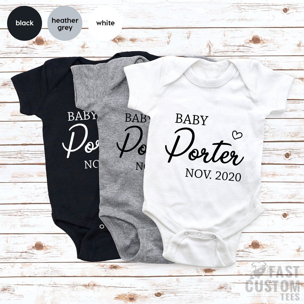 Custom Baby Shirt, New TShirt, Announcement, Born Gift product image 1
