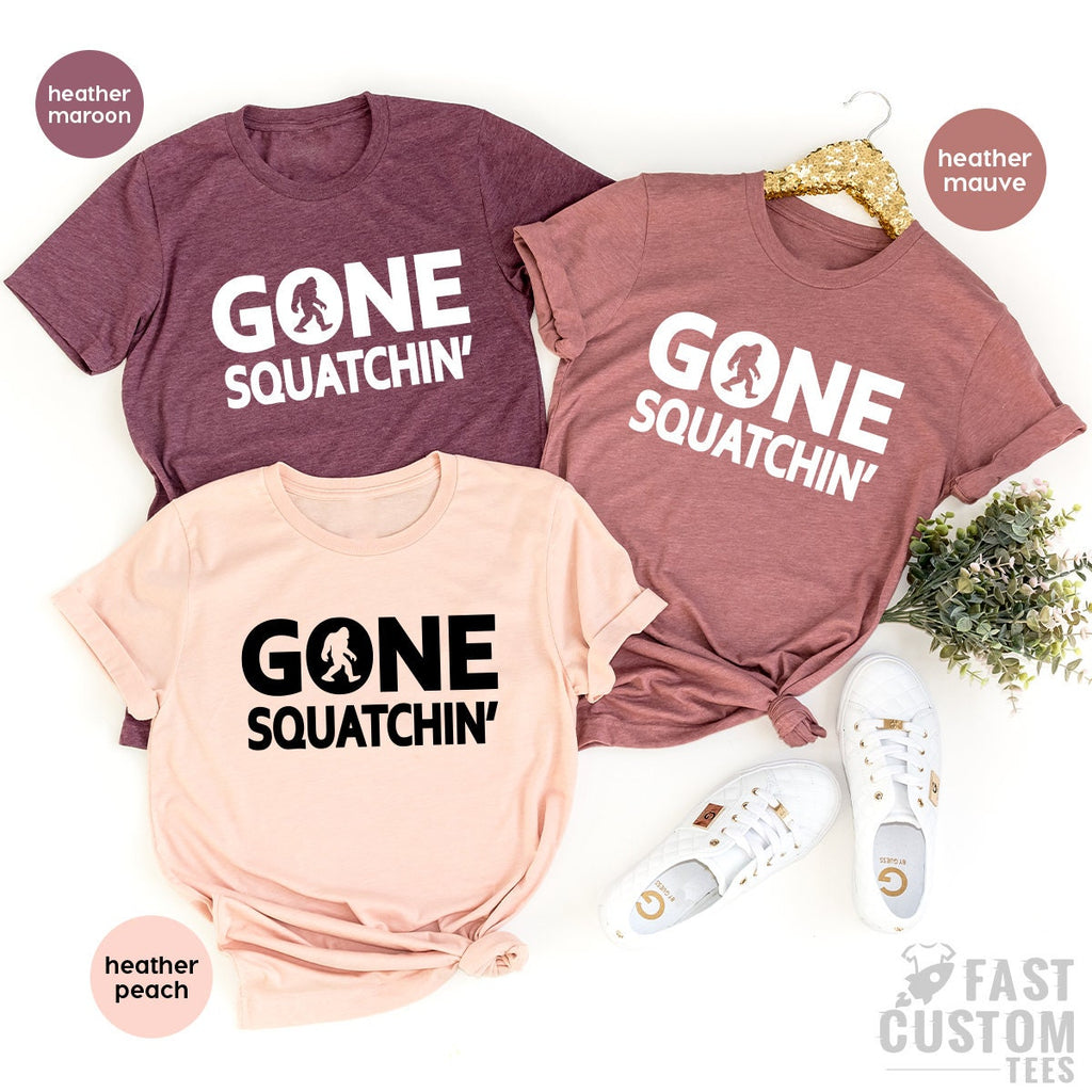 Funny Bigfoot Hunter Shirt, Outdoor Hunt Gone Squatchin product image 2
