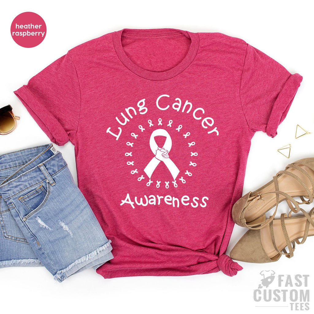 Lung Cancer Awareness Tee, Support Shirt, Heal TShirt product image 5