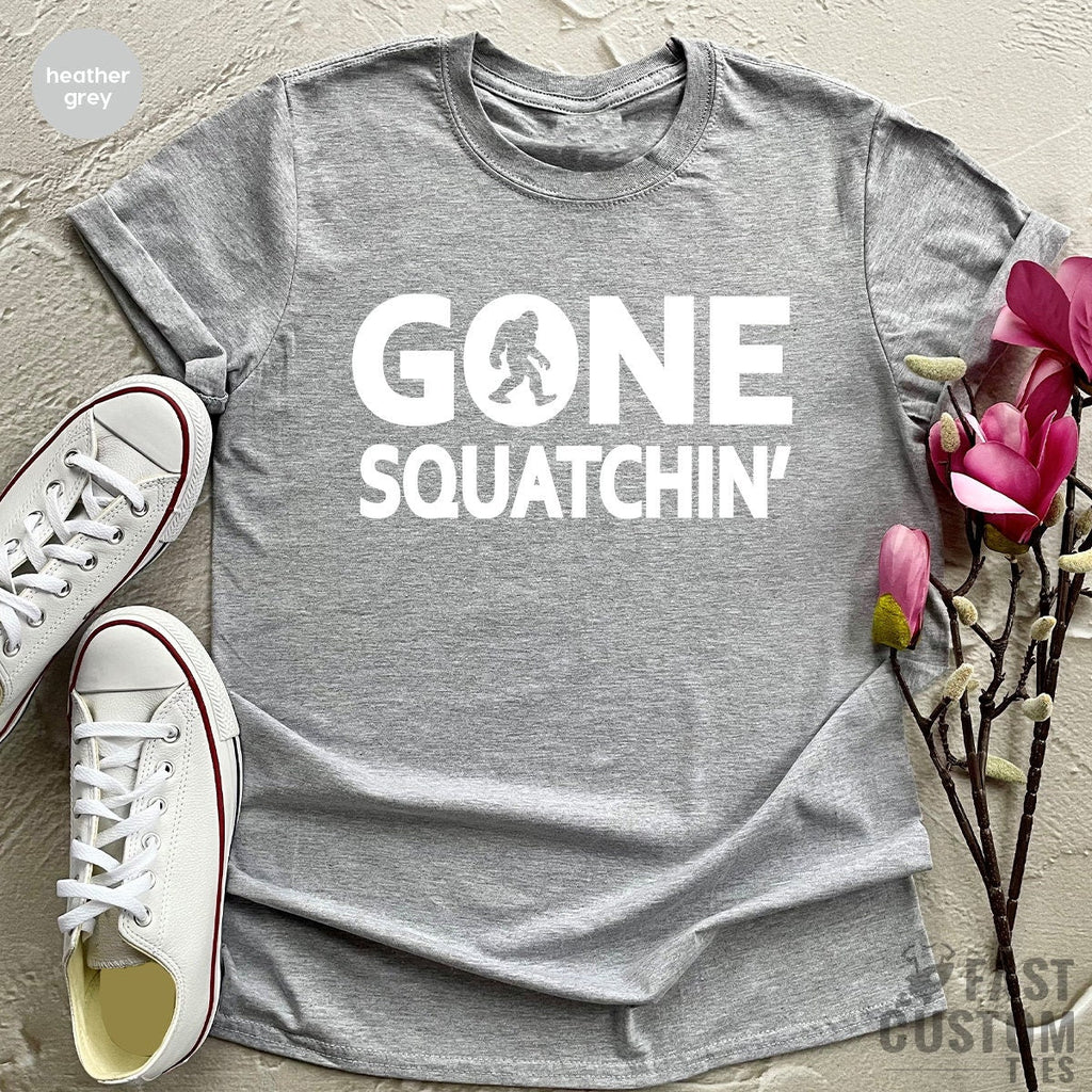 Funny Bigfoot Hunter Shirt, Outdoor Hunt Gone Squatchin product image 3