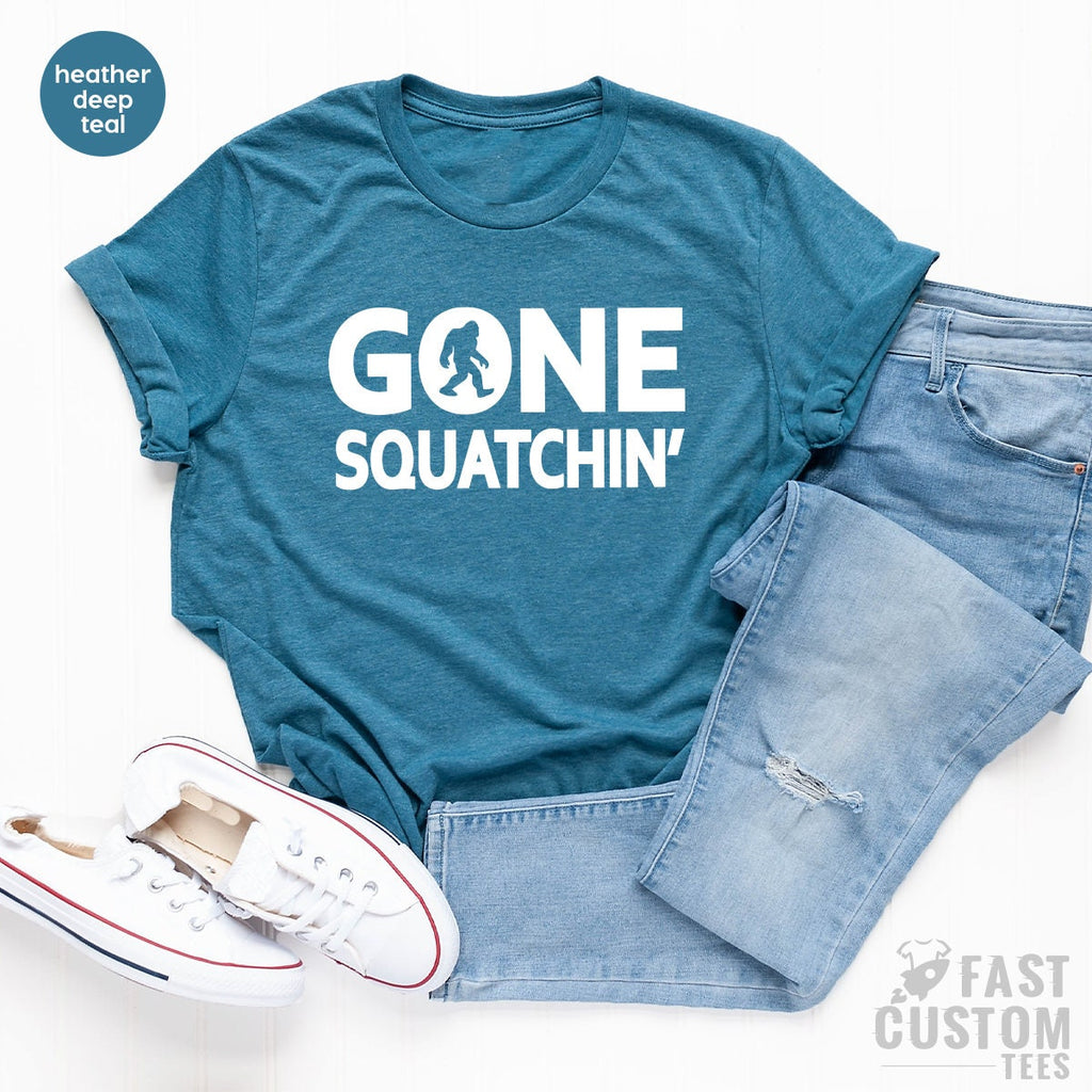 Funny Bigfoot Hunter Shirt, Outdoor Hunt Gone Squatchin product image 4