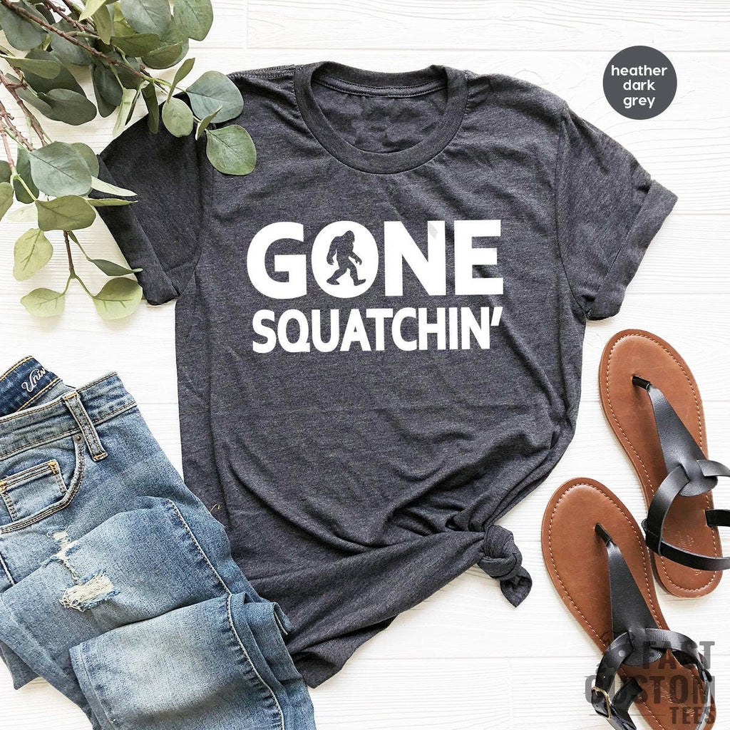 Funny Bigfoot Hunter Shirt, Outdoor Hunt Gone Squatchin product image 1